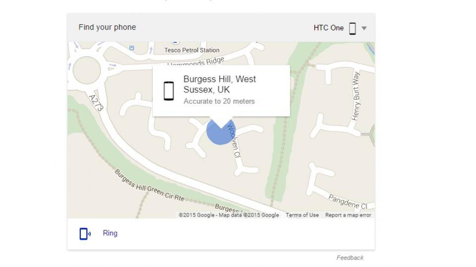 Type &quot;find my phone&quot; into Google to locate an Android mobile